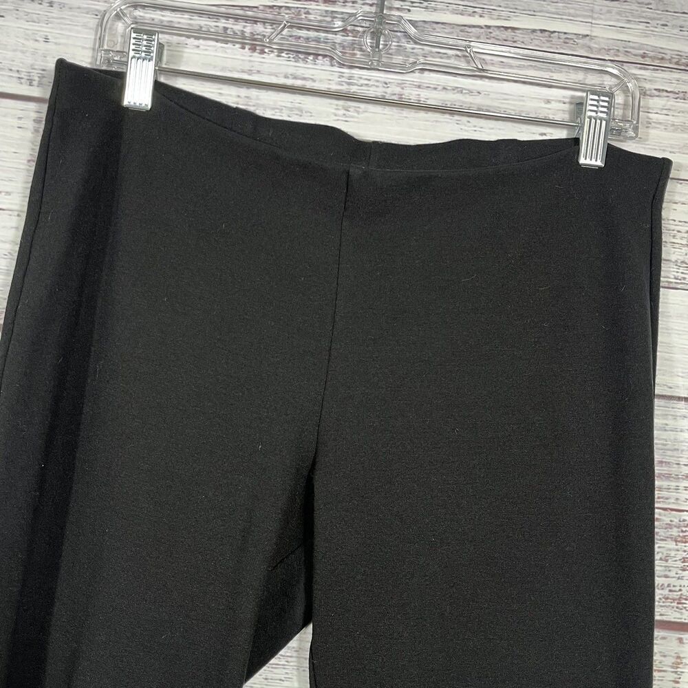 Eileen Fisher Mid Rise Pull On Ponte Knit Slim Straight Leg Pants Size M Classic
